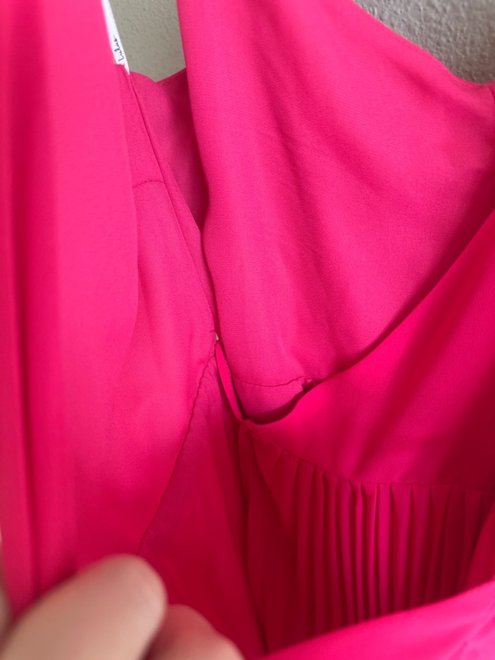 NWT Lulu's Pink Pleated Wrap Midi Dress Medium - Picture 6 of 14